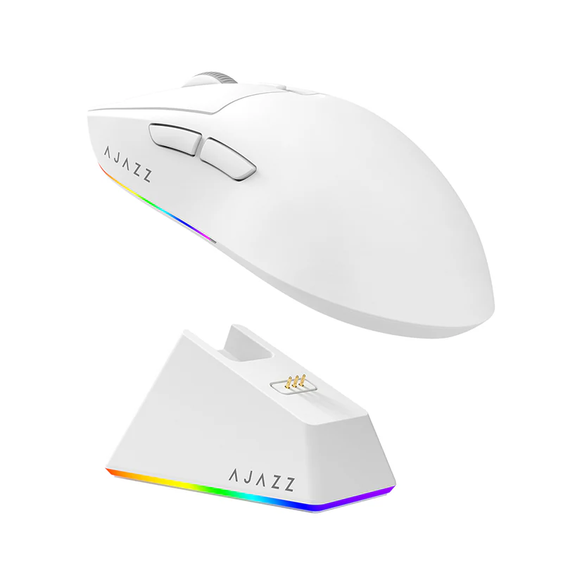 MechLands AJAZZ AJ139 V2 MC Gaming Mouse with Charging Base, Adjustable 12,000 DPI, PAW3311 Sensor, 3 Modes Wireless Mouse, 500mAh Battery, 1000 Polling Rate, 66g Lightweight, Win/Mac