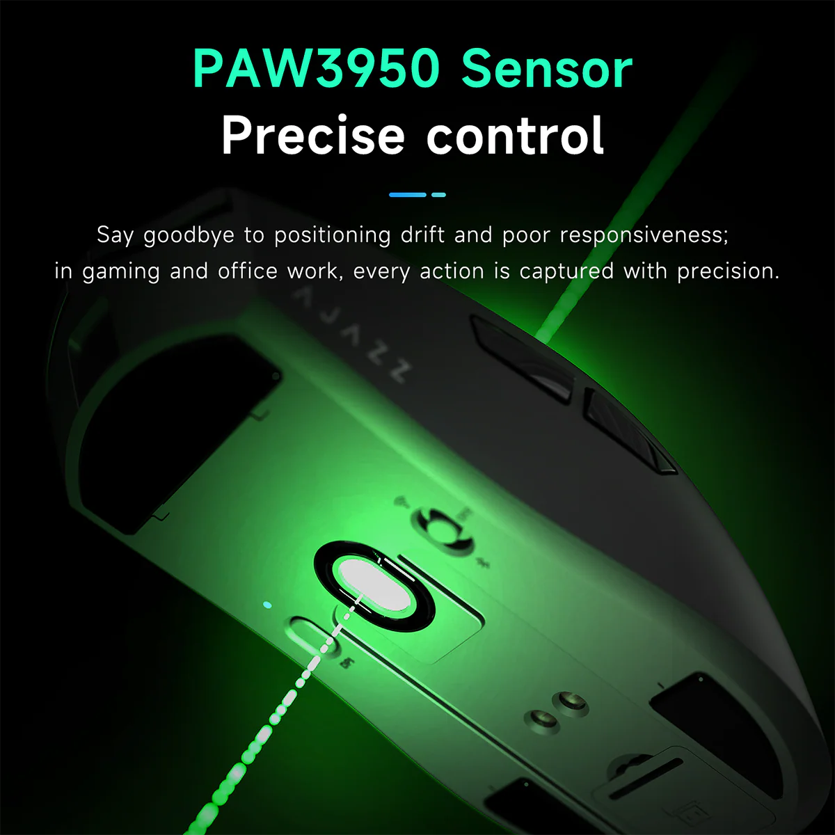 AJAZZ AJ139P NL V3 Ultra Magnetic base gaming mouse Star Flash+Wired+BT Sensor PAW3950 500mAh Battery - Image 8
