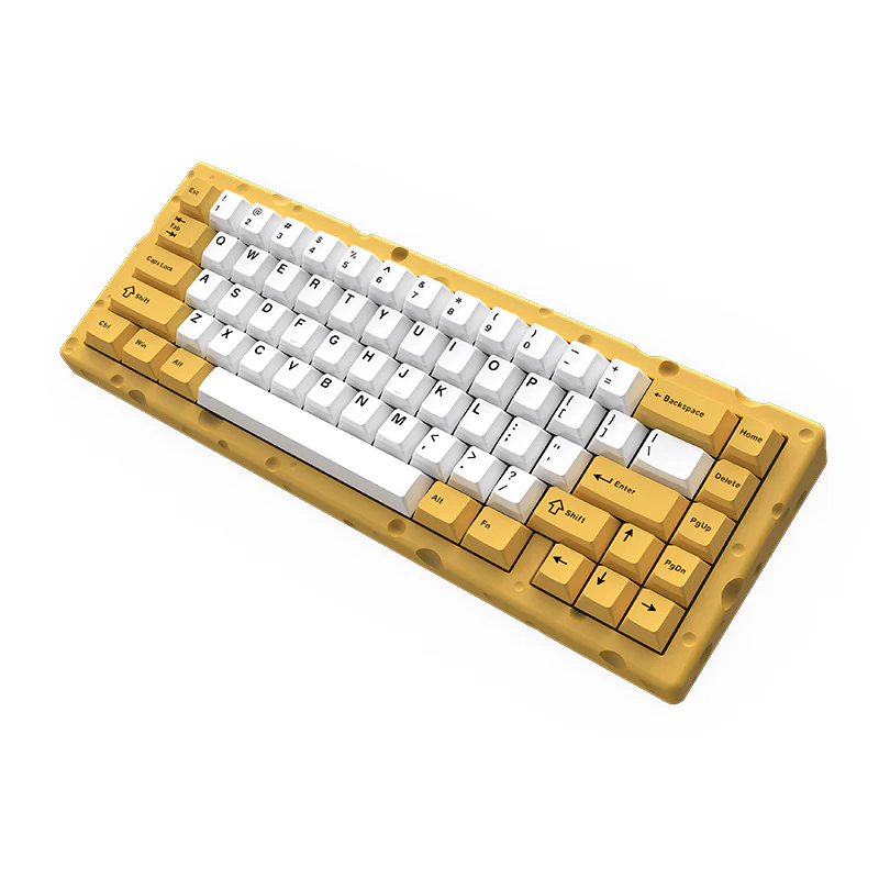 AJAZZ AC067 Wired Mechanical Keyboard Full aluminum CNC-machined case Cheese-themed colorway Fully hot-swappable for all keys - Image 8