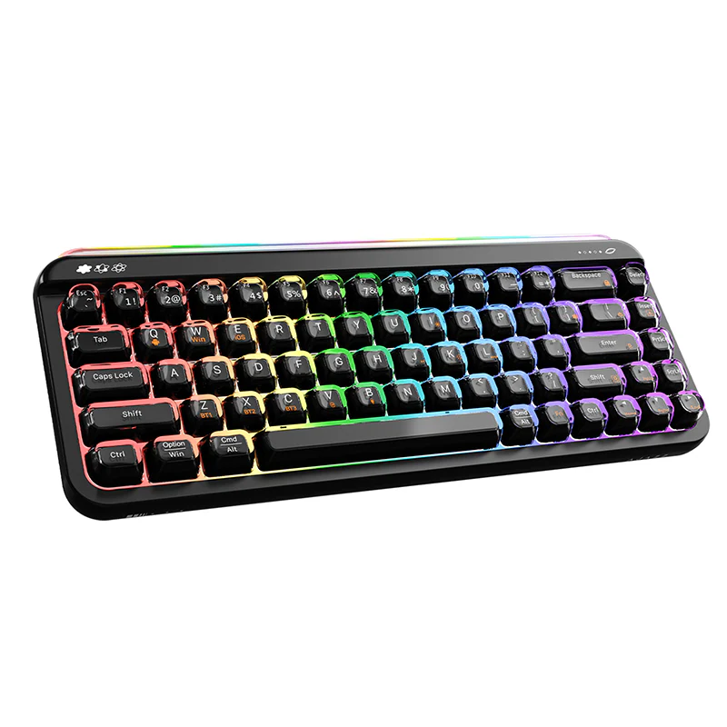 AJAZZ AF68 Tri-mode membrane keyboard 4000mAh Semi-transparent two-tone keycaps RGB side light - Image 16