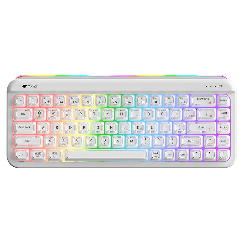 AJAZZ AF68 Tri-mode membrane keyboard 4000mAh Semi-transparent two-tone keycaps RGB side light - Image 25