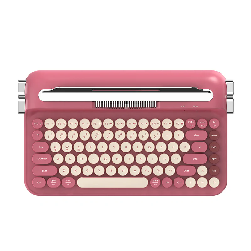 AJAZZ AF84 Wireless Keyboard Typewriter office Slot-in Stand 2.4GHz Wireless Receiver/Bluetooth - Image 25