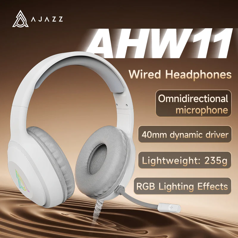 AJAZZ AHW11 Wired Over-Ear Gaming Headset – Virtual 7.1 Surround Sound, Lightweight 235g - Image 2
