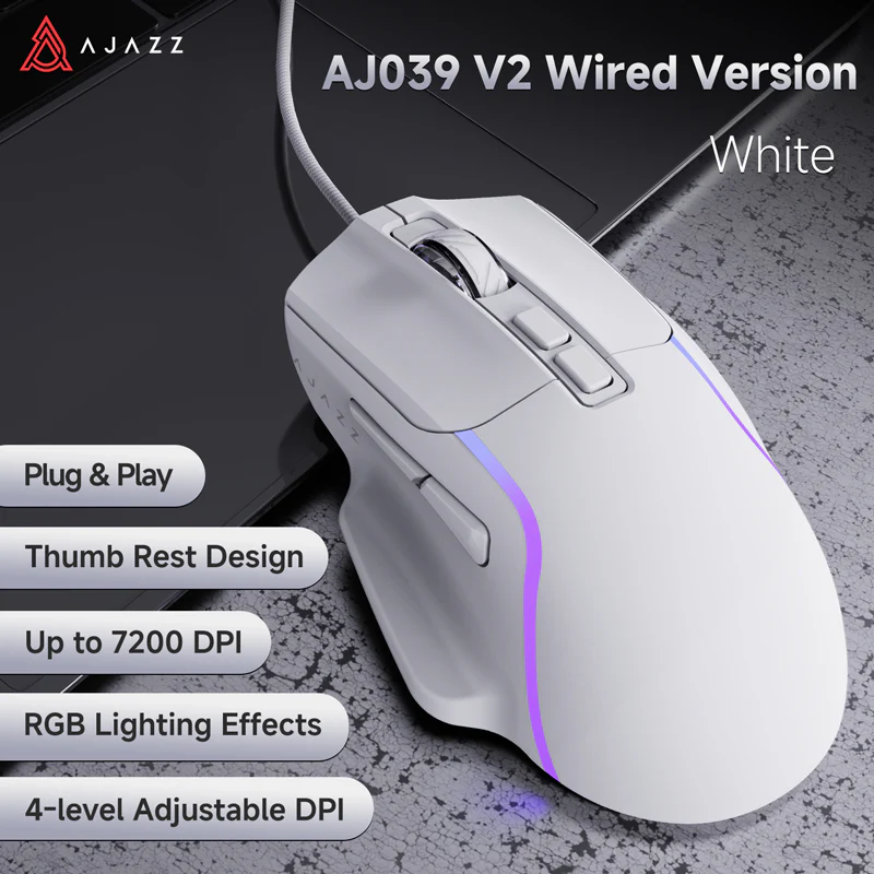 AJAZZ AJ039 V2 Gaming and Office Mouse 7-Button Mouse with Colorful Breathing Light - Image 15