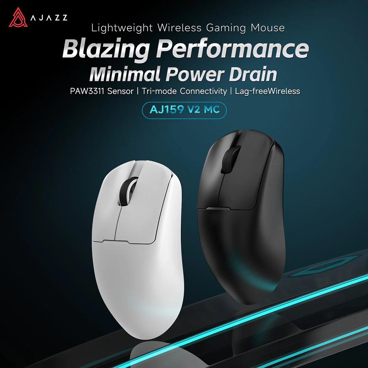 Ajazz AJ159 V2 MC Gaming Wireless Mouse with Professional Competitive Driver and Three Modes - Image 2