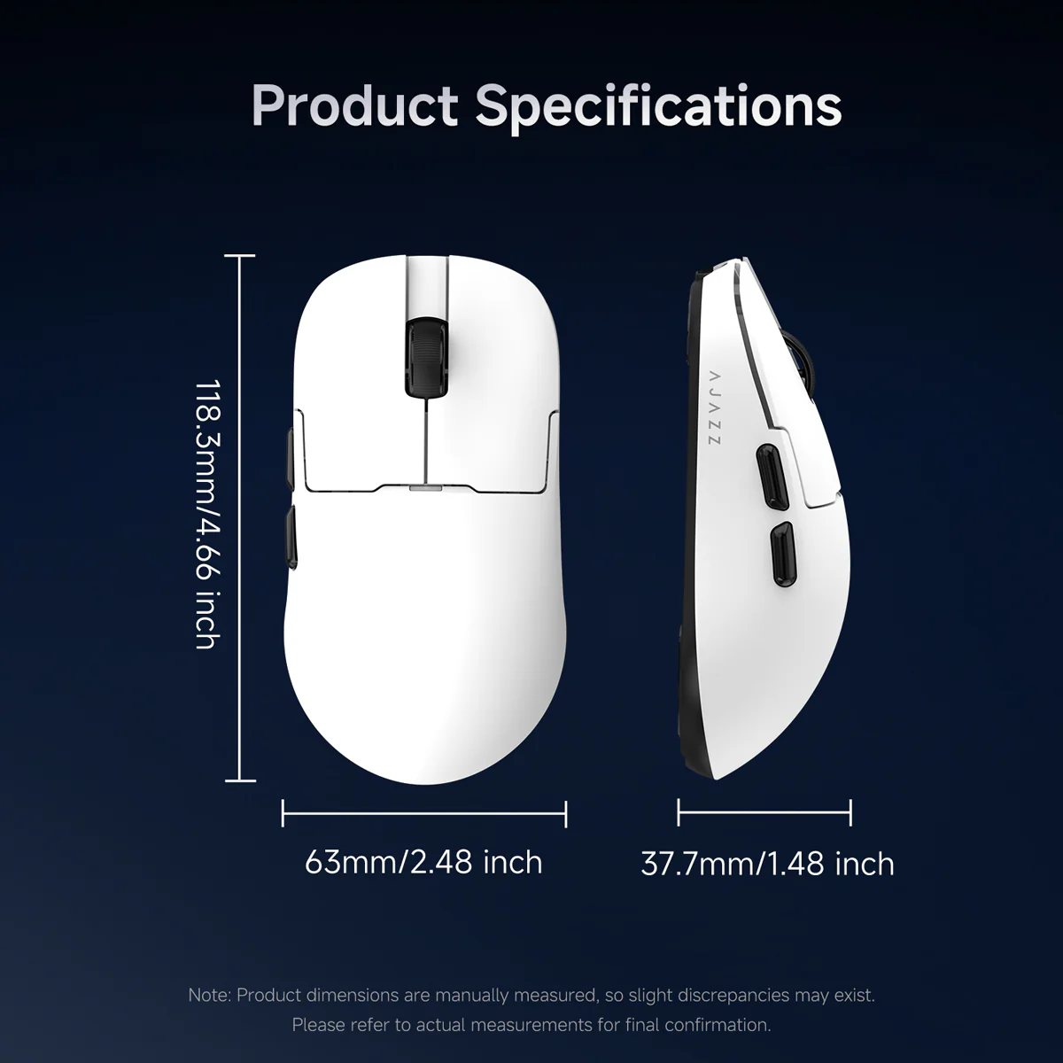 AJAZZ AJI59P MC PRO Wireless Gaming & Office Mouse – Color Screen, Magnetic Dock, PAW3311 Sensor Dual 1K Polling Rate, 24,000 DPI, 400mAh Battery, RGB Lighting, 57g Lightweight Design - Image 13