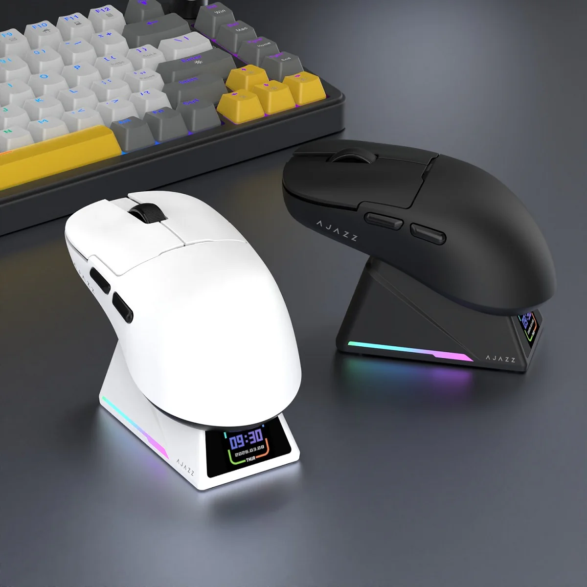 AJAZZ AJI59P MC PRO Wireless Gaming & Office Mouse – Color Screen, Magnetic Dock, PAW3311 Sensor Dual 1K Polling Rate, 24,000 DPI, 400mAh Battery, RGB Lighting, 57g Lightweight Design - Image 16