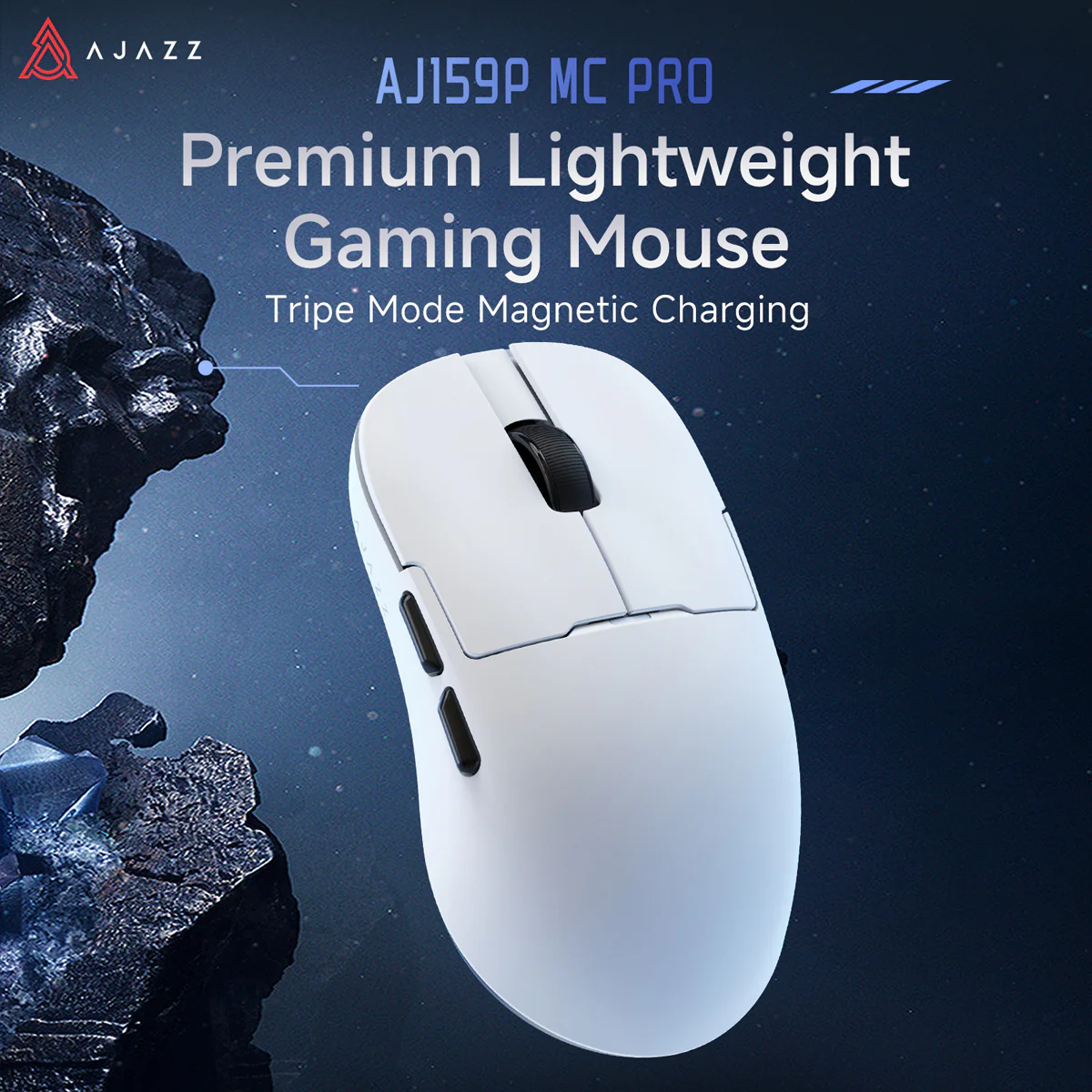 AJAZZ AJI59P MC PRO Wireless Gaming & Office Mouse – Color Screen, Magnetic Dock, PAW3311 Sensor Dual 1K Polling Rate, 24,000 DPI, 400mAh Battery, RGB Lighting, 57g Lightweight Design - Image 3