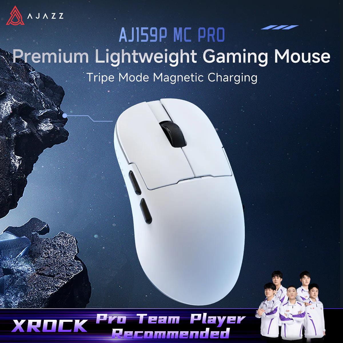 AJAZZ AJI59P MC PRO Wireless Gaming & Office Mouse – Color Screen, Magnetic Dock, PAW3311 Sensor Dual 1K Polling Rate, 24,000 DPI, 400mAh Battery, RGB Lighting, 57g Lightweight Design - Image 4
