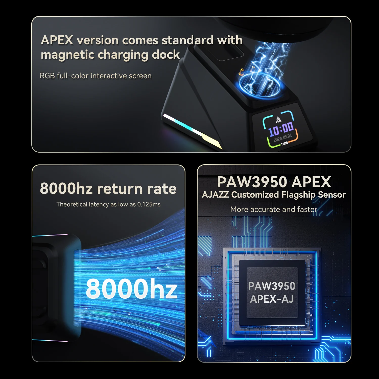 AJAZZ AJ179 Series features the high-end PAW3950 (AJ179 APEX) and PAW3395 sensors (AJ179, 179P, 179PRO) - Image 7