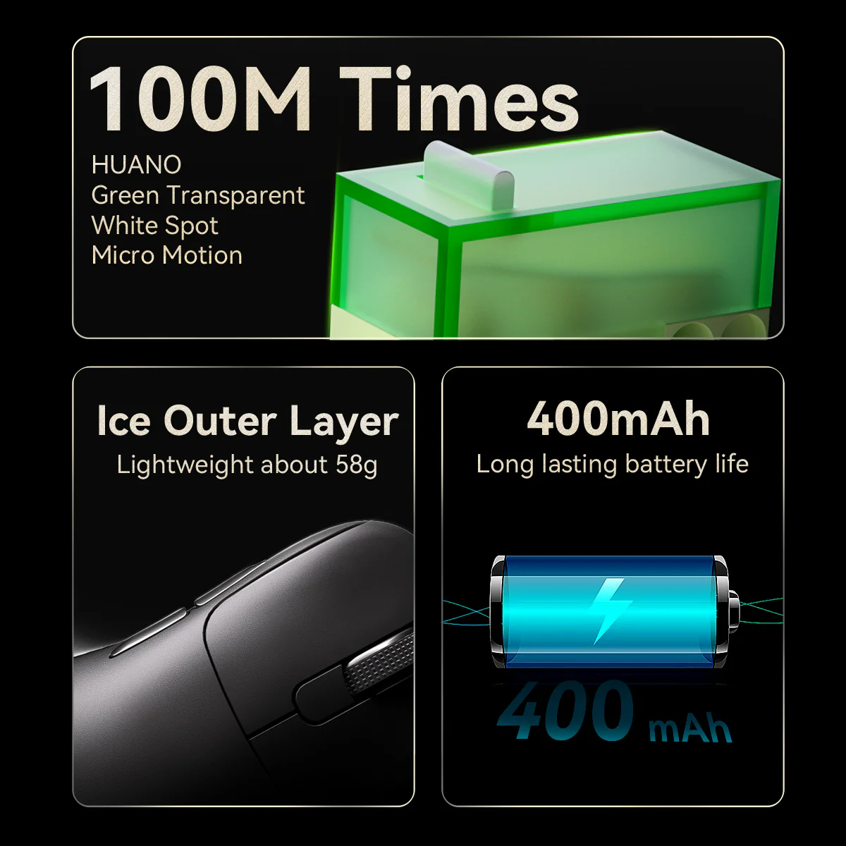 AJAZZ AJ179 TITAN Series Mouse Bluetooth Tri-mode PAW3950 8000Hz Return Rate - Image 10