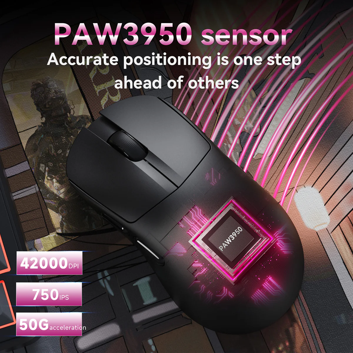 AJAZZ AJ179 TITAN Series Mouse Bluetooth Tri-mode PAW3950 8000Hz Return Rate - Image 13