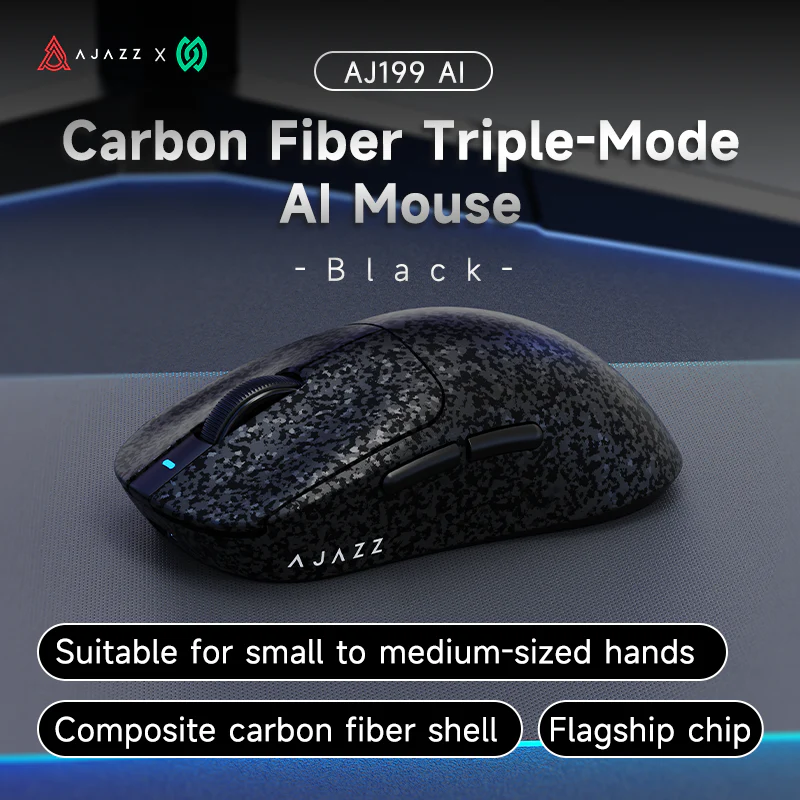 AJAZZ AJ199 AI Carbon fiber compositeTri-Mode AI Mouse Composite carbon fiber shell I Al Interaction - Image 4