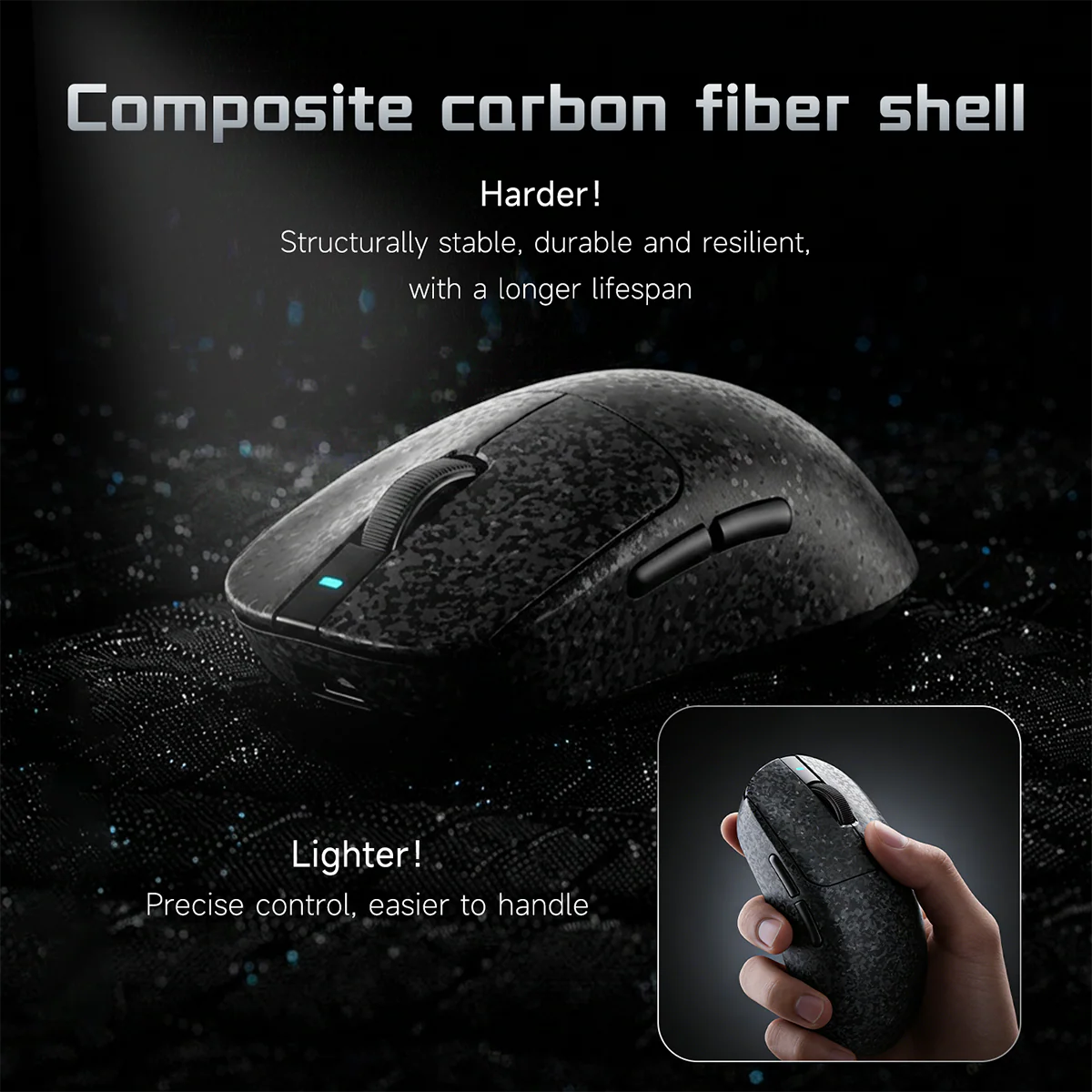 AJAZZ AJ199 AI Carbon fiber compositeTri-Mode AI Mouse Composite carbon fiber shell I Al Interaction - Image 5