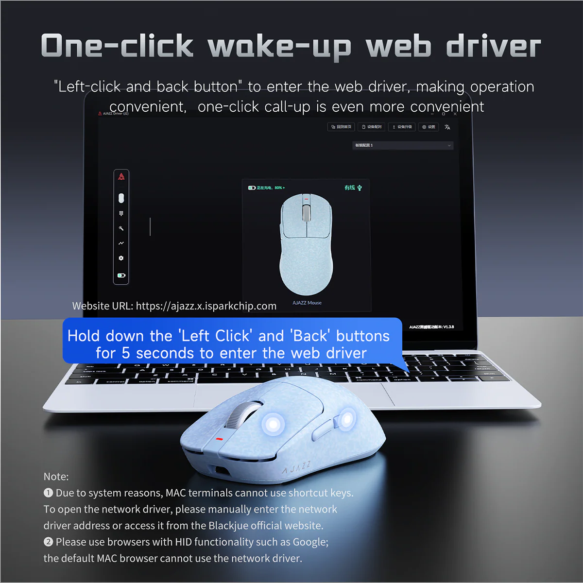 AJAZZ AJ199 AI Carbon fiber compositeTri-Mode AI Mouse Composite carbon fiber shell I Al Interaction - Image 7