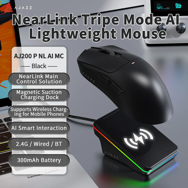 AJAZZ AJ200P NL AI MC Wireless AI Gaming Mouse NearLink Main Control Al Interaction Magnetic Wireless Endurance - Image 13