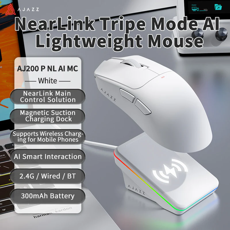 AJAZZ AJ200P NL AI MC Wireless AI Gaming Mouse NearLink Main Control Al Interaction Magnetic Wireless Endurance - Image 14