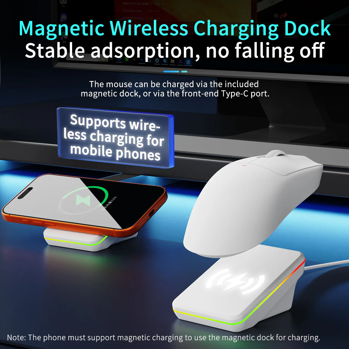 AJAZZ AJ200P NL AI MC Wireless AI Gaming Mouse NearLink Main Control Al Interaction Magnetic Wireless Endurance - Image 4