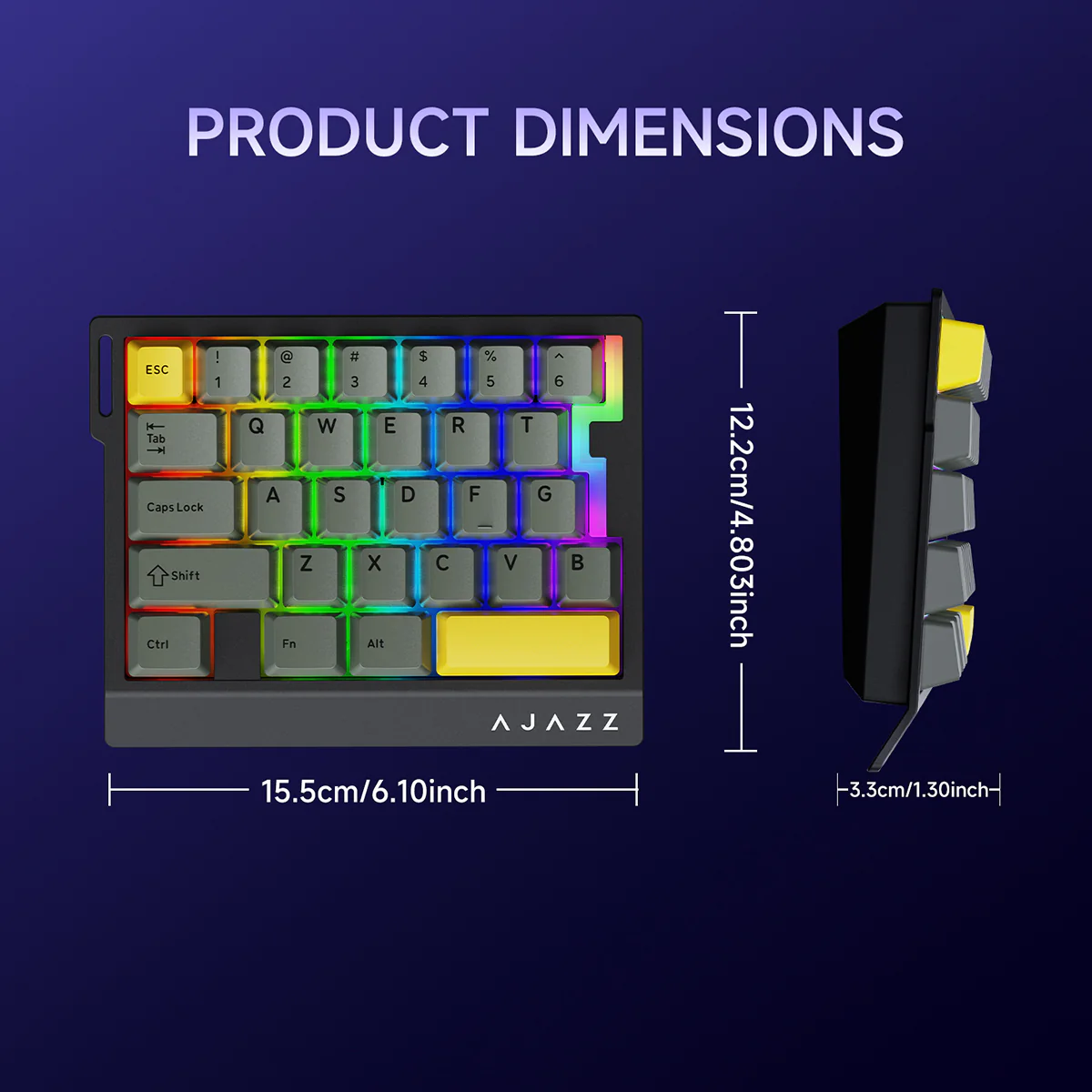 AJAZZ AK029 One-Handed Gaming Keyboard, 29-Key RGB, Full Key Customization, Hot-Swappable - Image 8