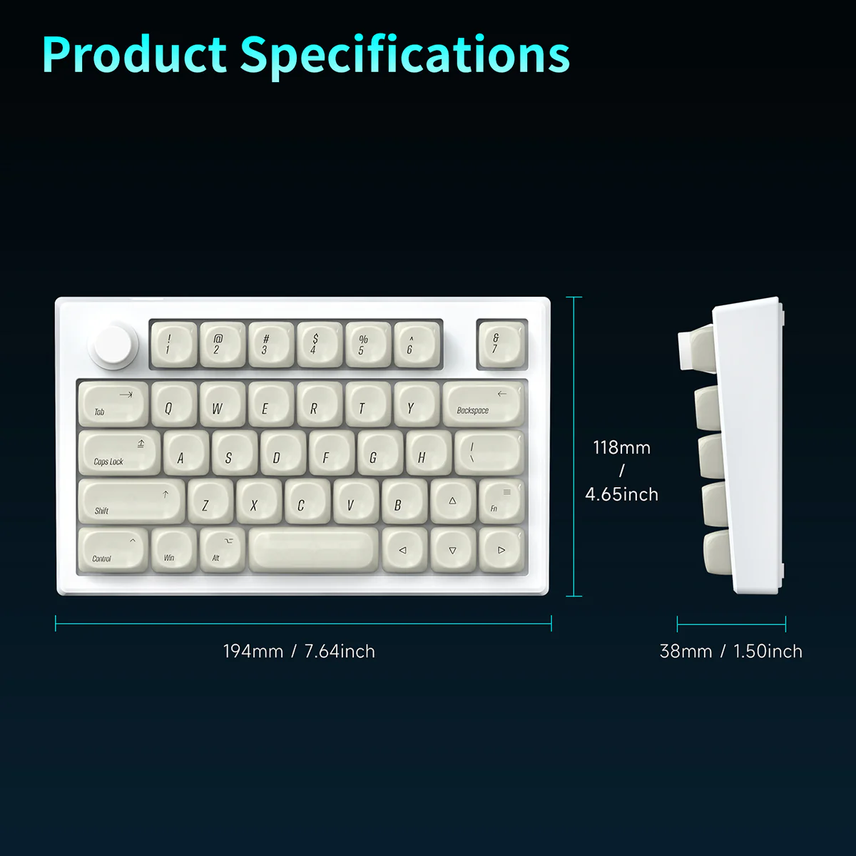AJAZZ AK039 Wired Esports-Grade Magnetic Switch One-Handed Keyboard for FPS Gaming 38 Keys + Metal Knob | 0.01mm Precision | 8K Polling Rate - Image 12