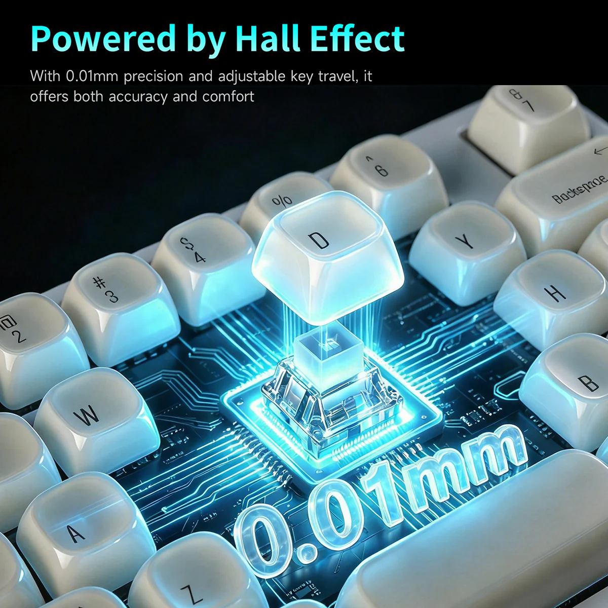 AJAZZ AK039 Wired Esports-Grade Magnetic Switch One-Handed Keyboard for FPS Gaming 38 Keys + Metal Knob | 0.01mm Precision | 8K Polling Rate - Image 3
