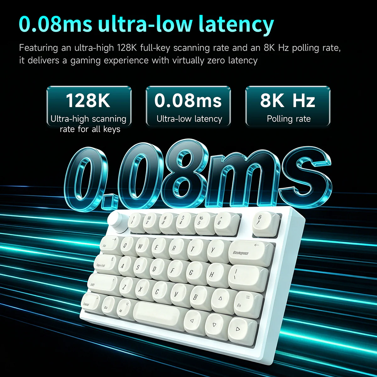 AJAZZ AK039 Wired Esports-Grade Magnetic Switch One-Handed Keyboard for FPS Gaming 38 Keys + Metal Knob | 0.01mm Precision | 8K Polling Rate - Image 5