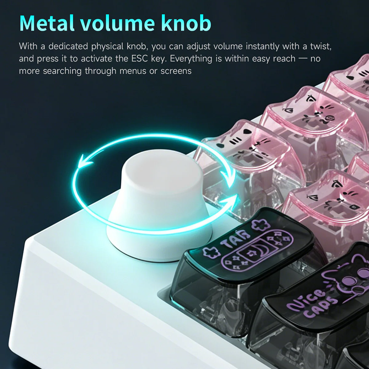 AJAZZ AK039 Wired Esports-Grade Magnetic Switch One-Handed Keyboard for FPS Gaming 38 Keys + Metal Knob | 0.01mm Precision | 8K Polling Rate - Image 7