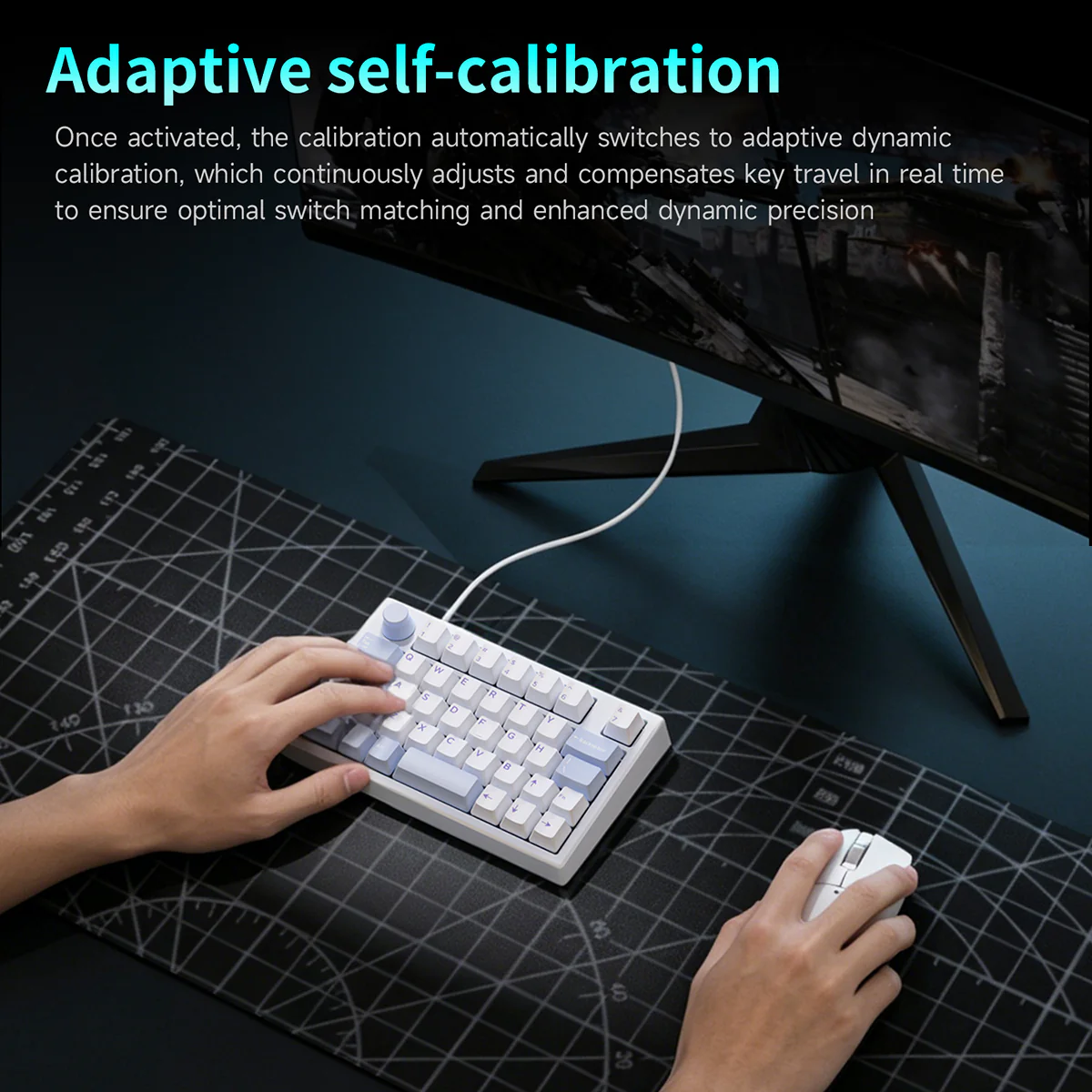 AJAZZ AK039 Wired Esports-Grade Magnetic Switch One-Handed Keyboard for FPS Gaming 38 Keys + Metal Knob | 0.01mm Precision | 8K Polling Rate - Image 8