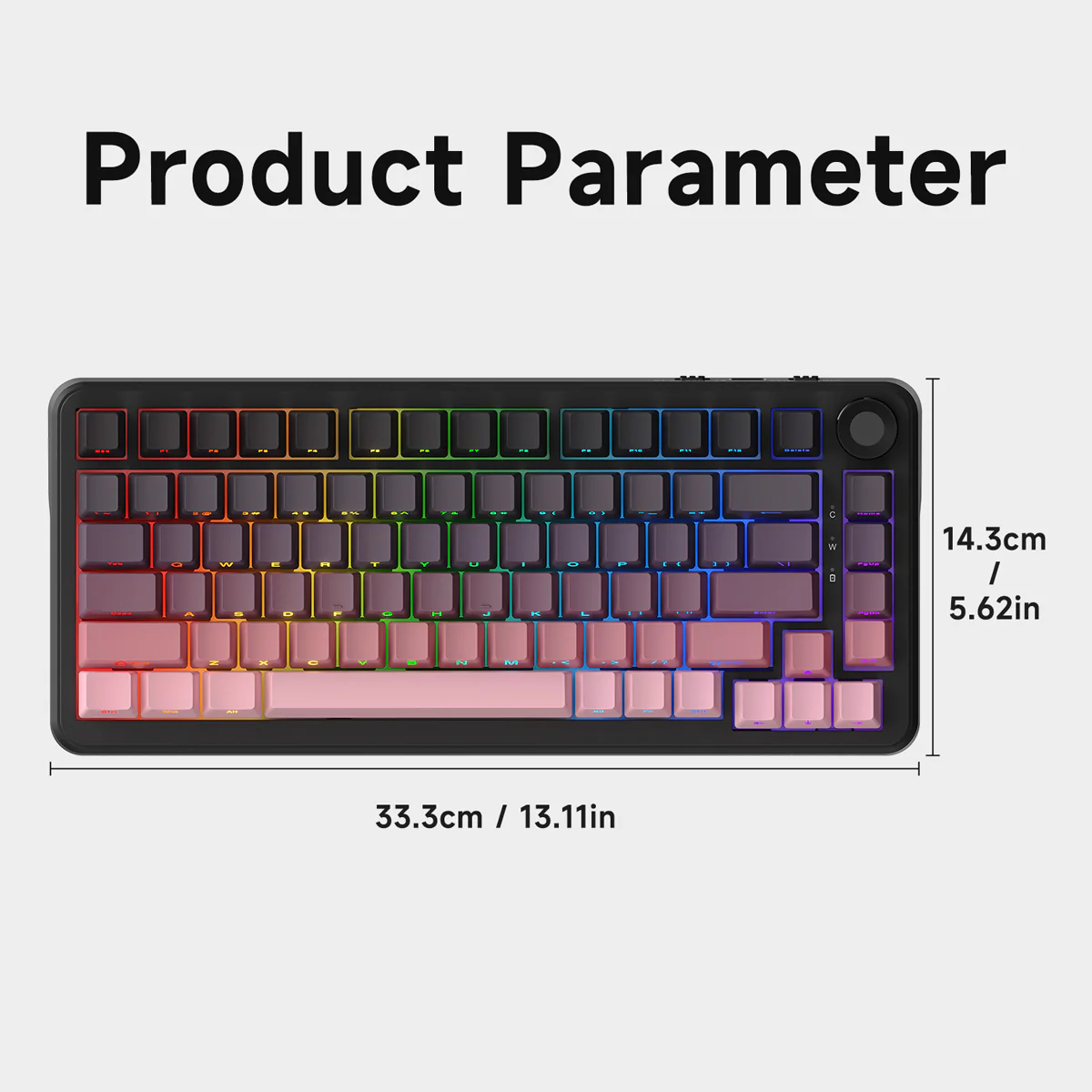 AJAZZ AK820 MAX PLUS Mechanical Keyboard TFT colour screen 8000 mAh battery 1.2mm single button slot - Image 8