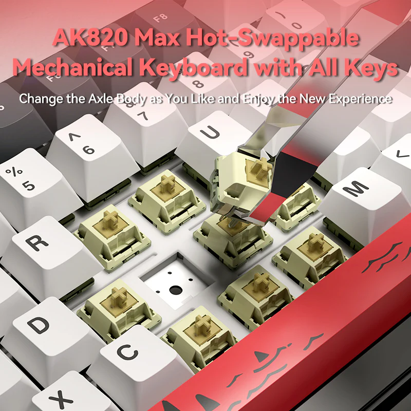 AJAZZ AK820 MAX PLUS The full range of mechanical keyboards -Tri-mode Bluetooth - Image 8