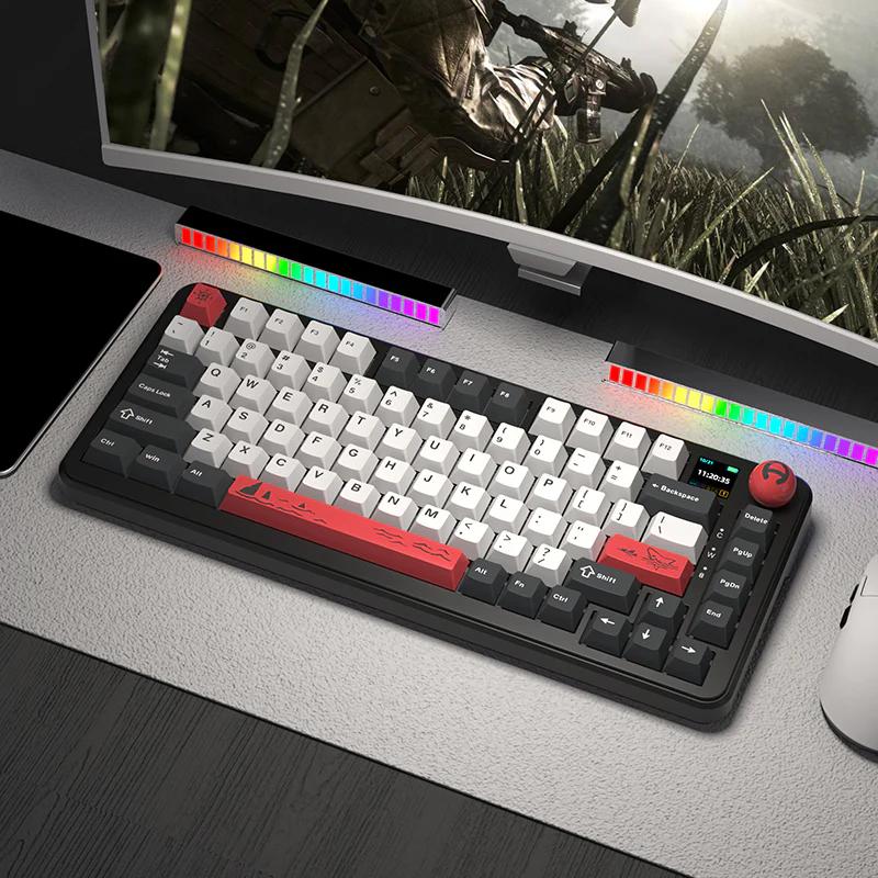 AJAZZ AK820 MAX PLUS Mechanical Keyboard Series with Screen, Three Modes, RGB, DIY - Image 3