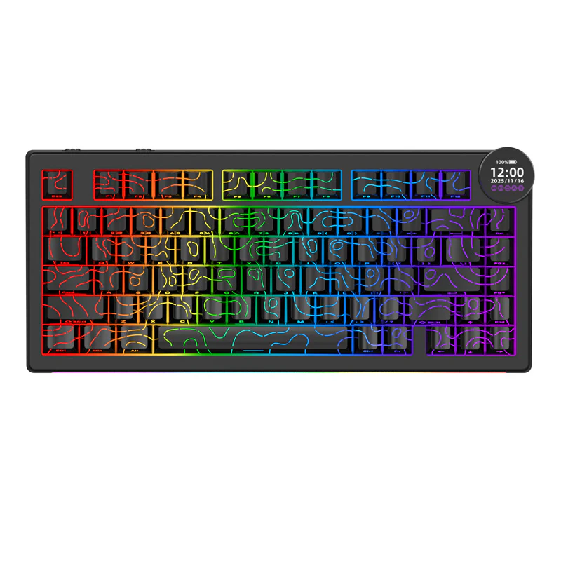 AJAZZ AK820 V2/PRO 10000mAh 2.4G/BT/Wired 1k+1K/8k+8K Gaming mechanical keyboard Underglow RGB - Image 2