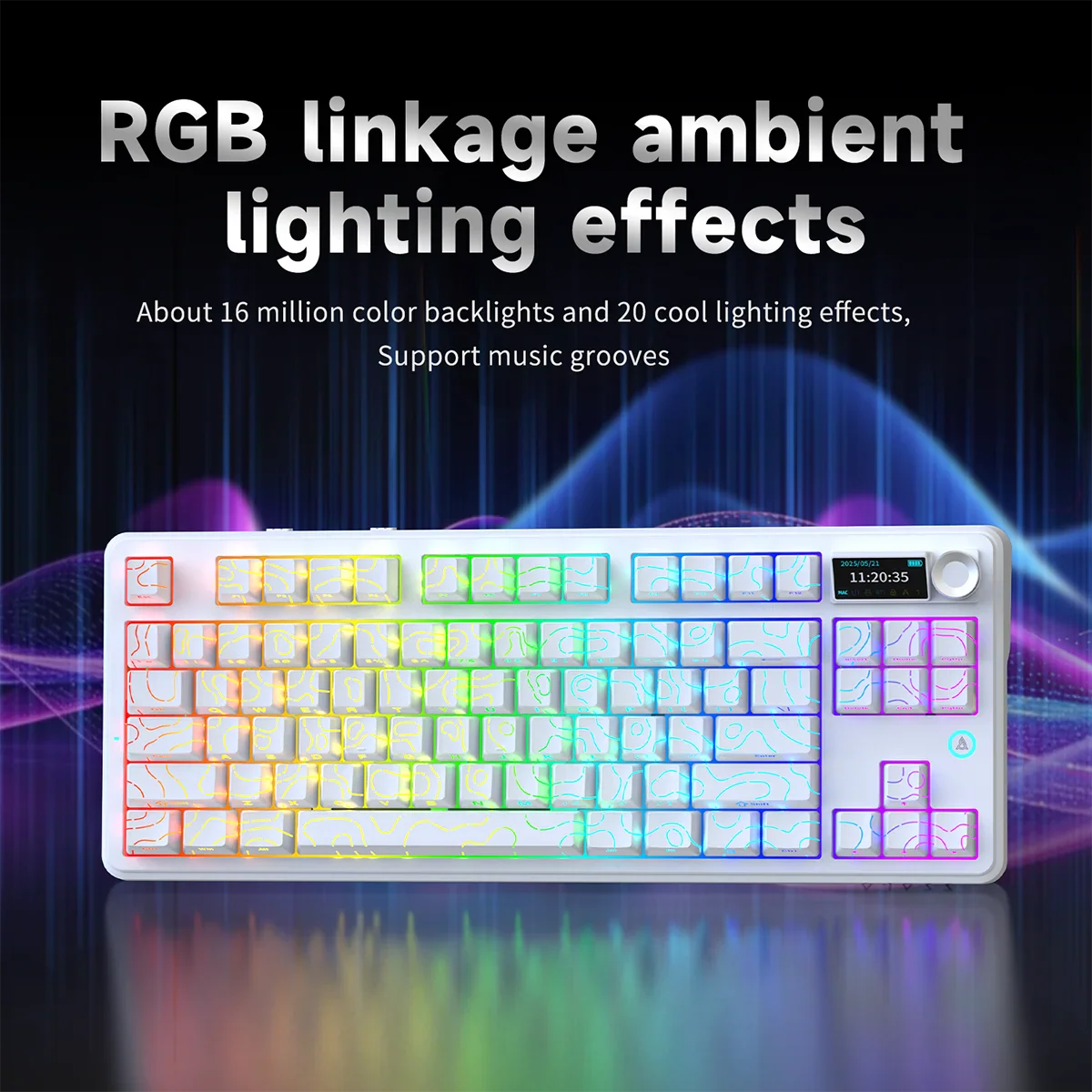 AJAZZ AK870 V2 Keyboard Gaming Mechanical Keyboard 10000mAh Wired/Wireless Bluetooth Gaming Keyboard - Image 7