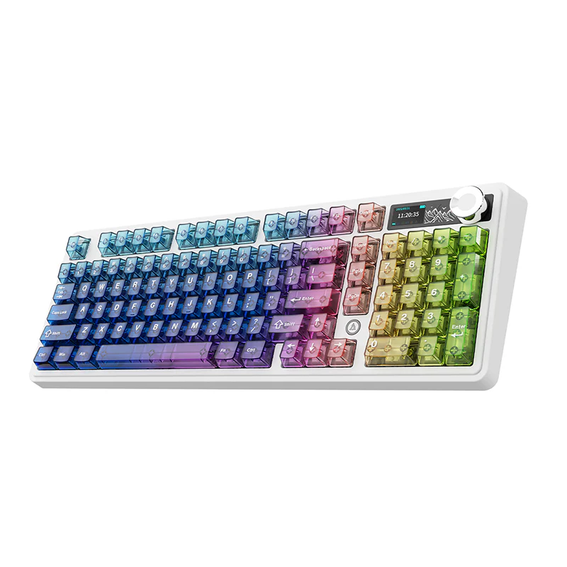 AJAZZ AK980 V2 PRO Dual 8K gaming wireless mechanical keyboard, 10000mAh TFT color screen, wireless Bluetooth, hot-swappable - Image 14