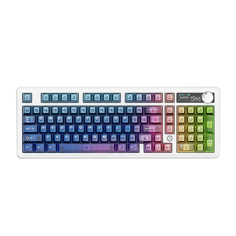 AJAZZ AK980 V2 PRO Dual 8K gaming wireless mechanical keyboard, 10000mAh TFT color screen, wireless Bluetooth, hot-swappable - Image 23