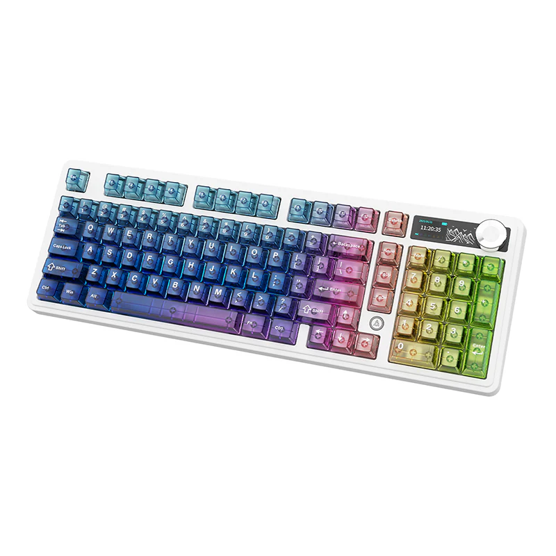 AJAZZ AK980 V2 PRO Dual 8K gaming wireless mechanical keyboard, 10000mAh TFT color screen, wireless Bluetooth, hot-swappable - Image 24