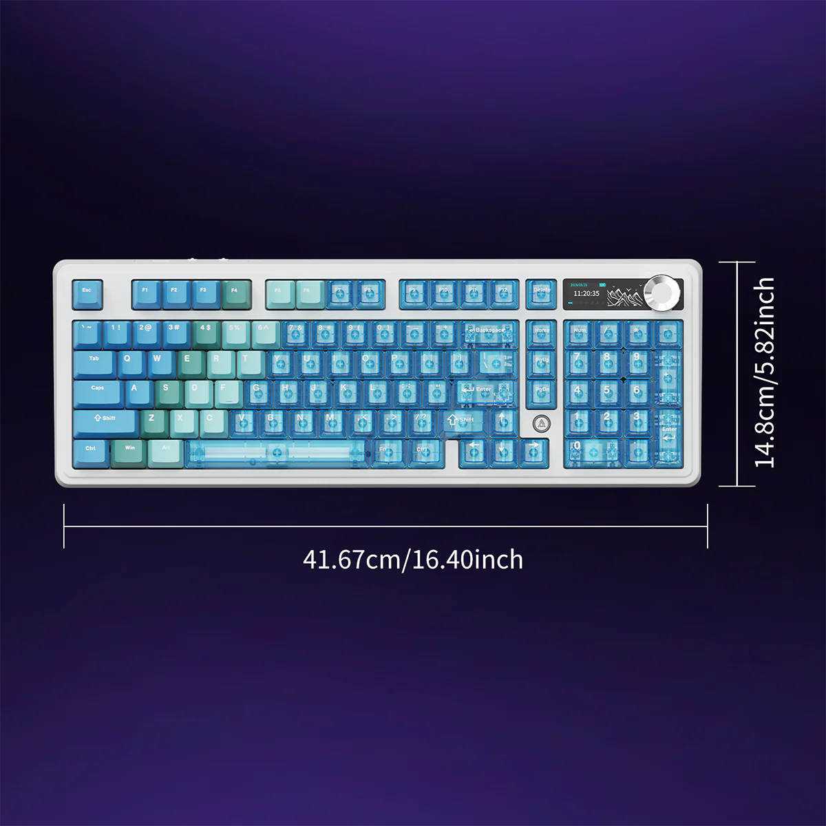 AJAZZ AK980 V2 PRO Dual 8K gaming wireless mechanical keyboard, 10000mAh TFT color screen, wireless Bluetooth, hot-swappable - Image 7