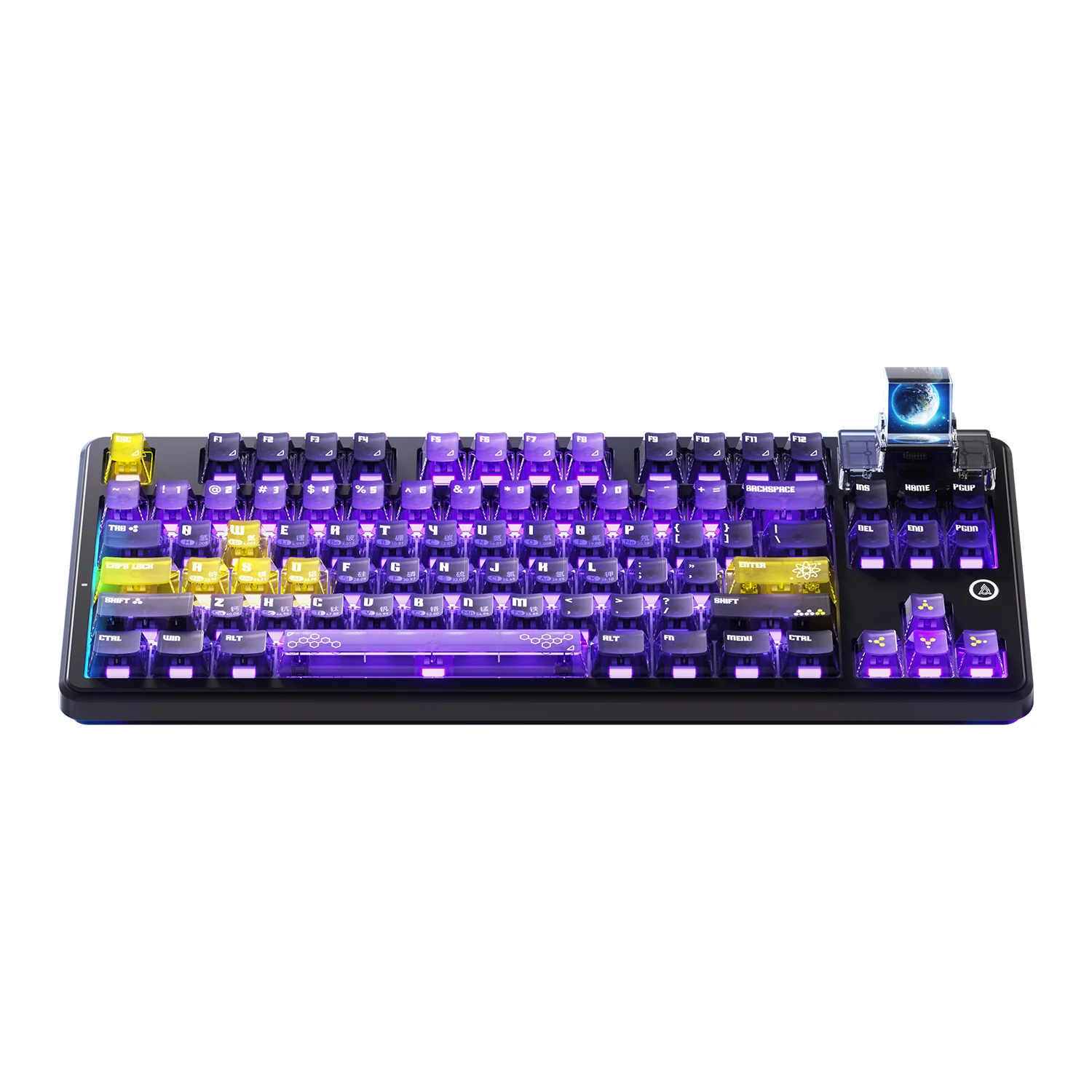 AJAZZ MK87/MK87 PRO 10000mAh long battery Wireless Bluetooth gaming mechanical keyboard life supports RGB lighting full key hot-swapping - Image 3