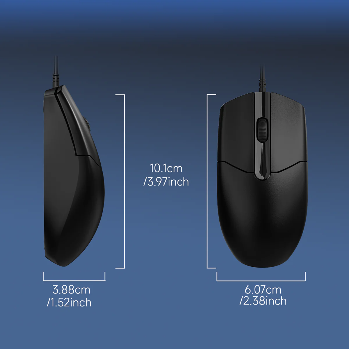 AJAZZ NJ01 Series Mouse Wired Office Optical Mouse with Quiet Keys 1000 DPI Approximately 78g Lightweight - Image 8