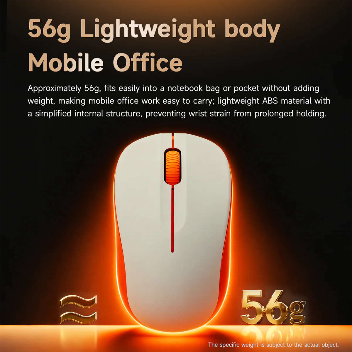AJAZZ NJ03 Lightweight Single-Mode Office Mouse Wireless 2.4G 1000 DPI Approximately 56g - Image 3