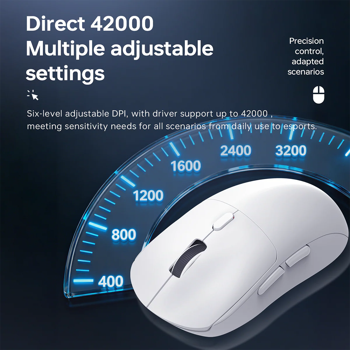 AJAZZ NJ07 Ultra Lightweight tri-mode mouse Versatile for bothgaming and work 300mAh + lightweight 65g + PAW3950 sensor - Image 6