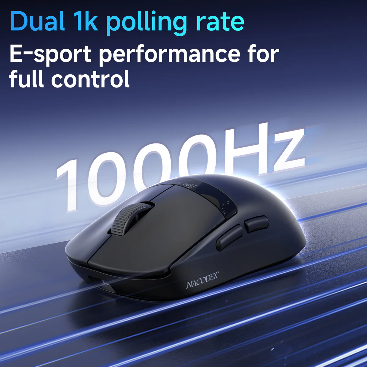 AJAZZ NJ07 V2 2.4G/Bluetooth/Wired Gaming Mouse PAW3311 Sensor 1K Polling Rate 300mAh Battery 6-Level Adjustable DPI - Image 7