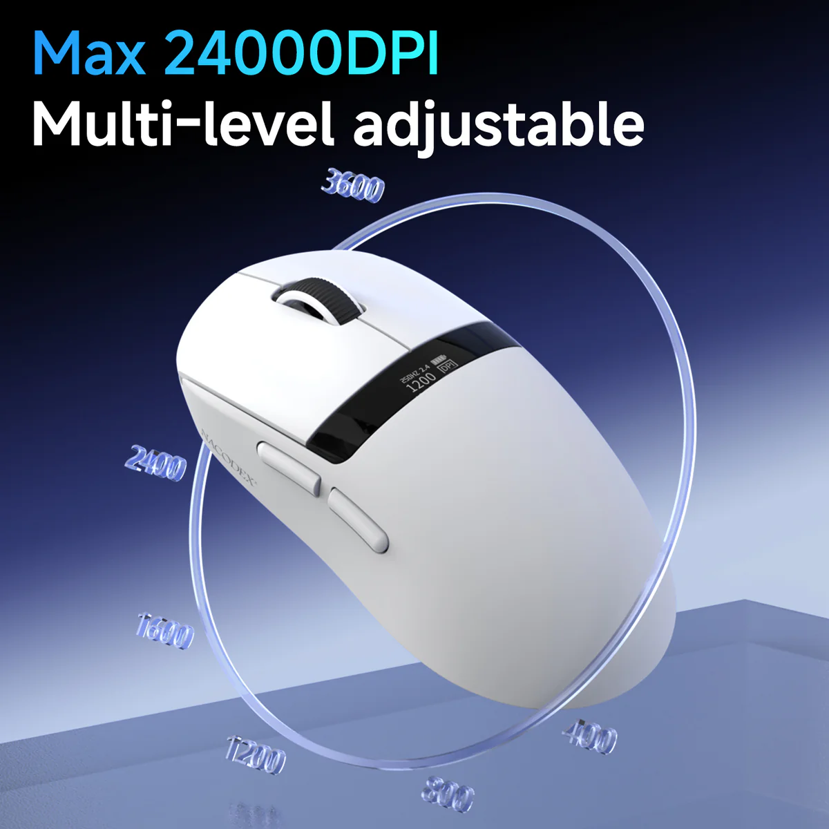 AJAZZ NJ07 V2 2.4G/Bluetooth/Wired Gaming Mouse PAW3311 Sensor 1K Polling Rate 300mAh Battery 6-Level Adjustable DPI - Image 8