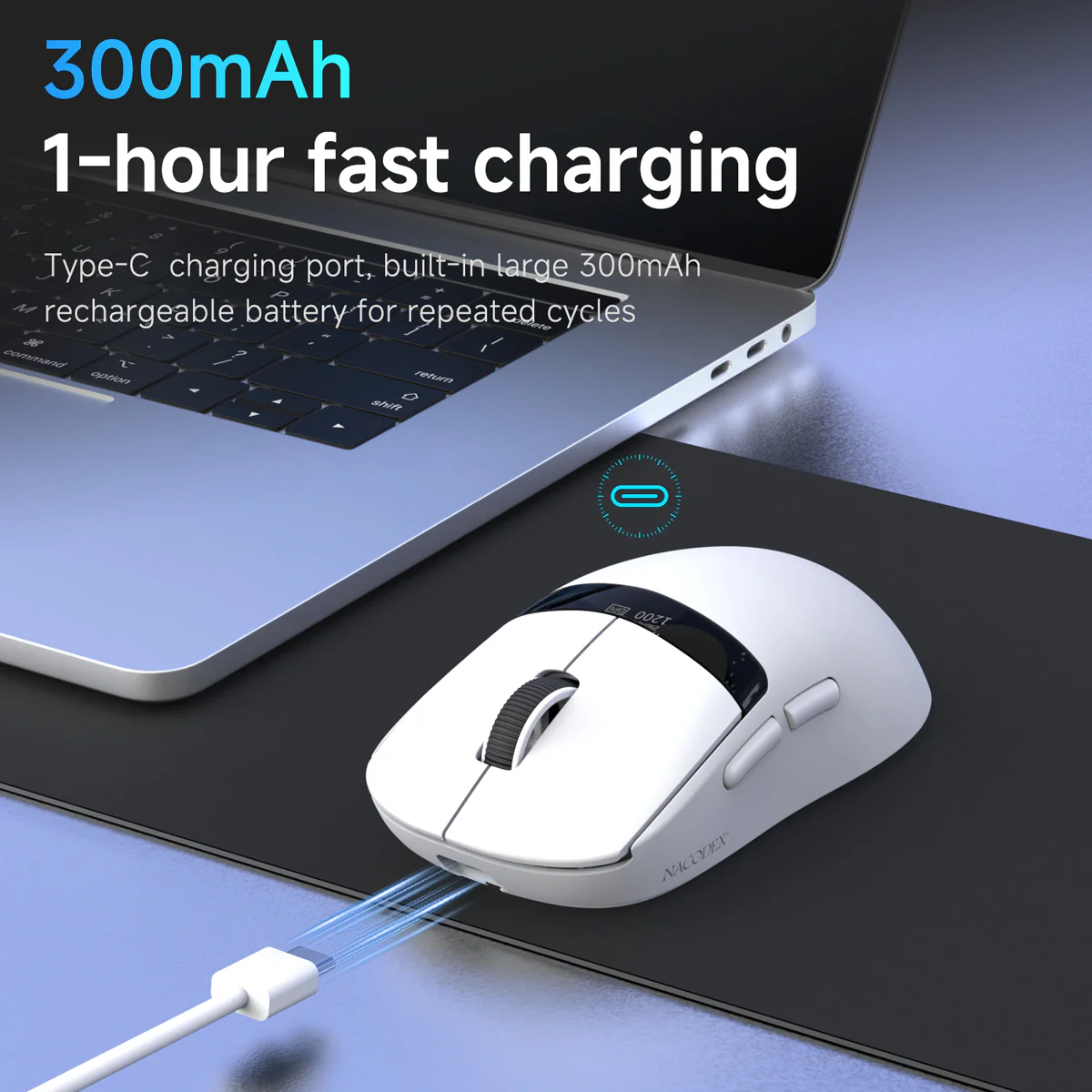 AJAZZ NJ07 V2 2.4G/Bluetooth/Wired Gaming Mouse PAW3311 Sensor 1K Polling Rate 300mAh Battery 6-Level Adjustable DPI - Image 9