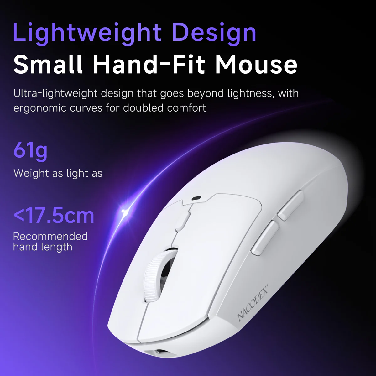 AJAZZ NJ11 Wireless Gaming Mouse with 1000Hz Polling Rate 6-Level Adjustable DPI 300mAh High-Capacity Battery Lightweight Design - Image 3