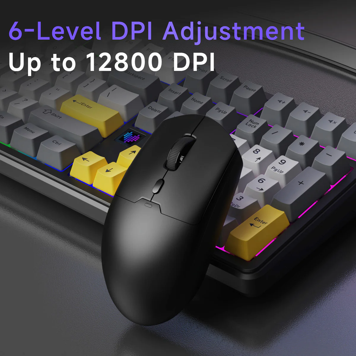 AJAZZ NJ11 Wireless Gaming Mouse with 1000Hz Polling Rate 6-Level Adjustable DPI 300mAh High-Capacity Battery Lightweight Design - Image 6