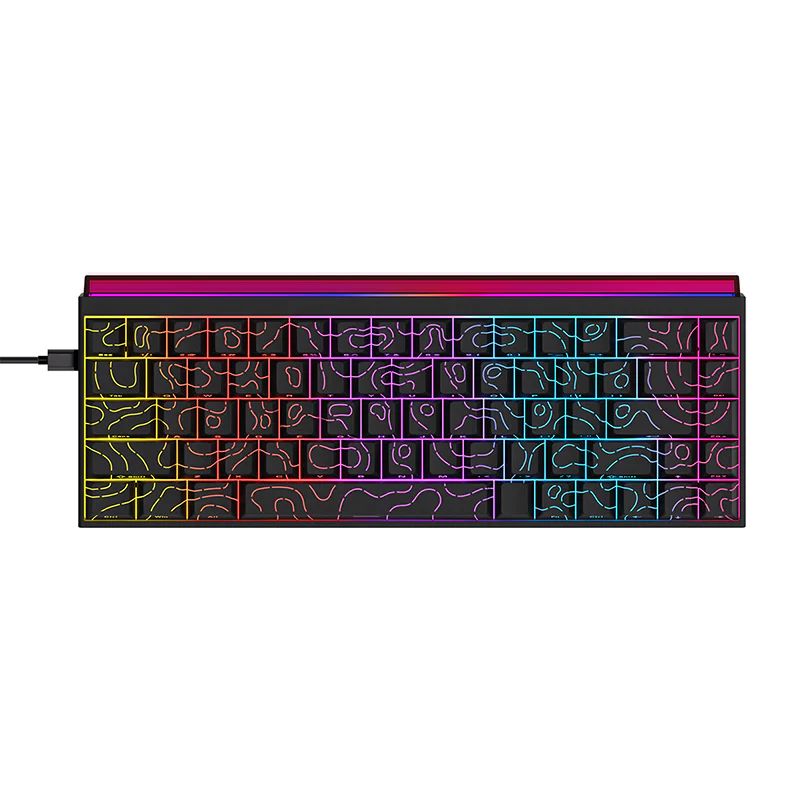 AJAZZ NK68 Small Mechanical Keyboard 68-key layout Mixed Light Red axis All-key hot-swappableHull structure Wired Version