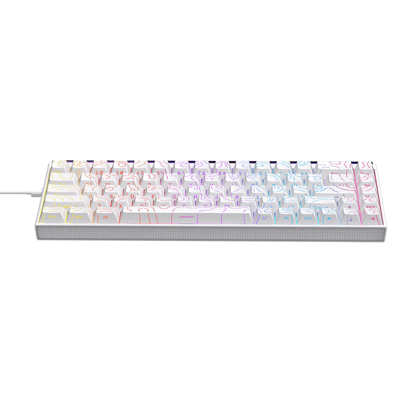 AJAZZ NK68 Small Mechanical Keyboard 68-key layout Mixed Light Red axis All-key hot-swappableHull structure Wired Version - Image 17