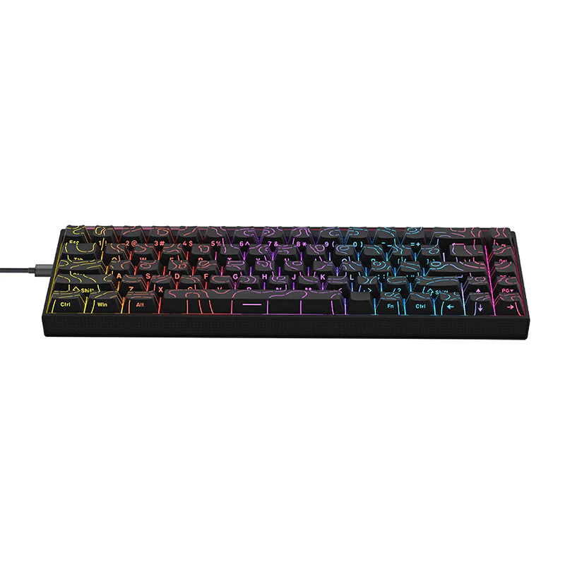 AJAZZ NK68 Small Mechanical Keyboard 68-key layout Mixed Light Red axis All-key hot-swappableHull structure Wired Version - Image 19