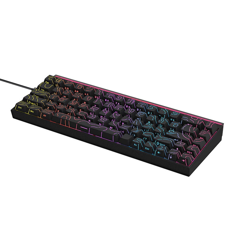 AJAZZ NK68 Small Mechanical Keyboard 68-key layout Mixed Light Red axis All-key hot-swappableHull structure Wired Version - Image 20